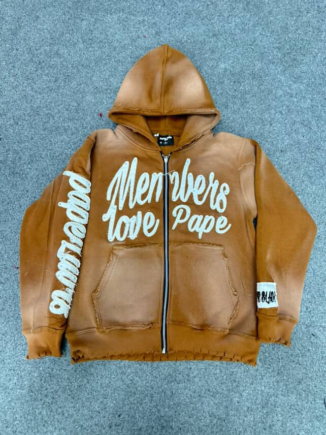 PAPELUVRS RHINESTONE Jacket ( Brown  )