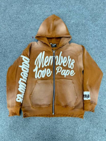 PAPELUVRS RHINESTONE Jacket ( Brown  )