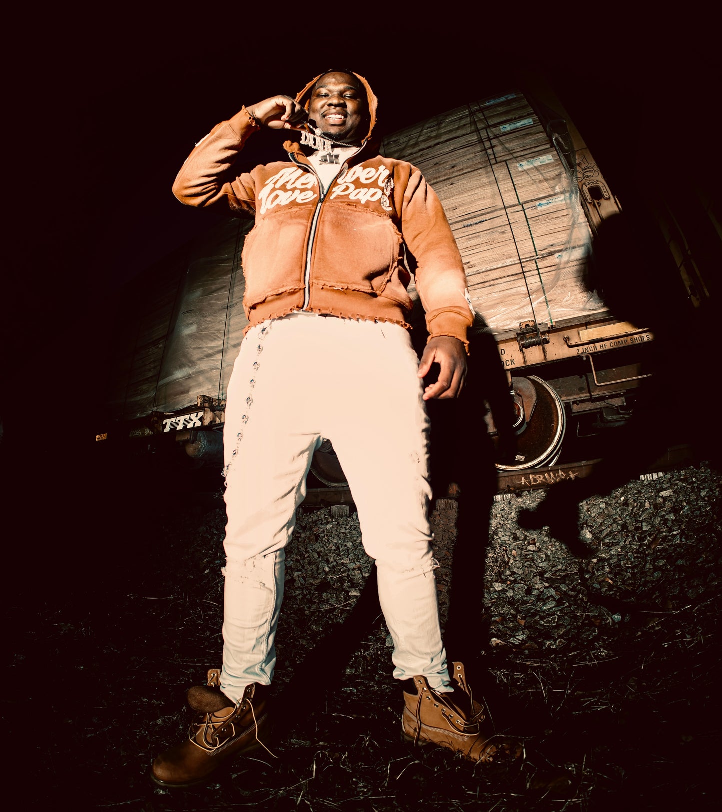 PAPELUVRS RHINESTONE Jacket ( Brown  )